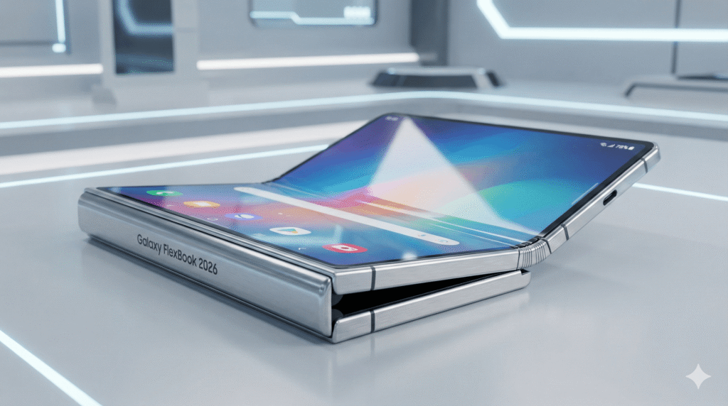 Samsung Galaxy FlexBook 2026 tri-fold display concept
