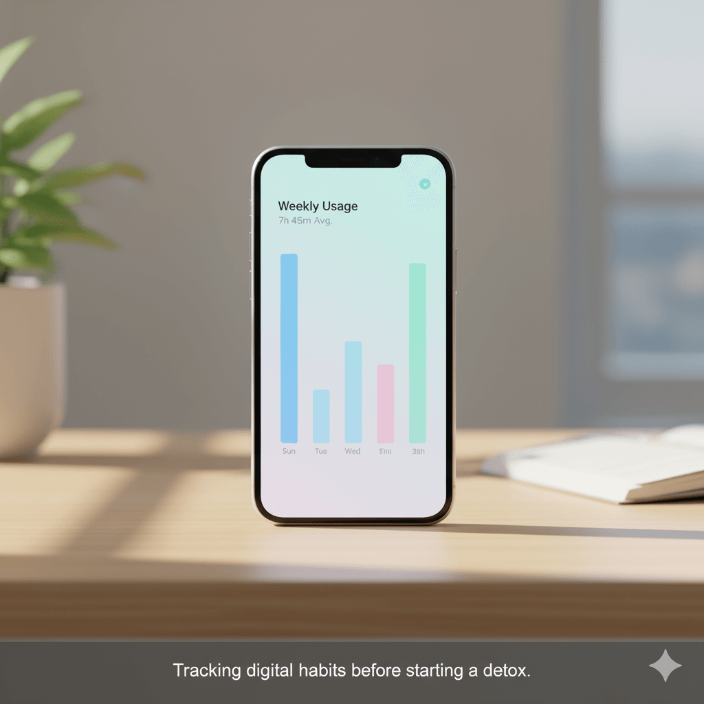 Tracking digital habits before starting a detox.&rdquo;