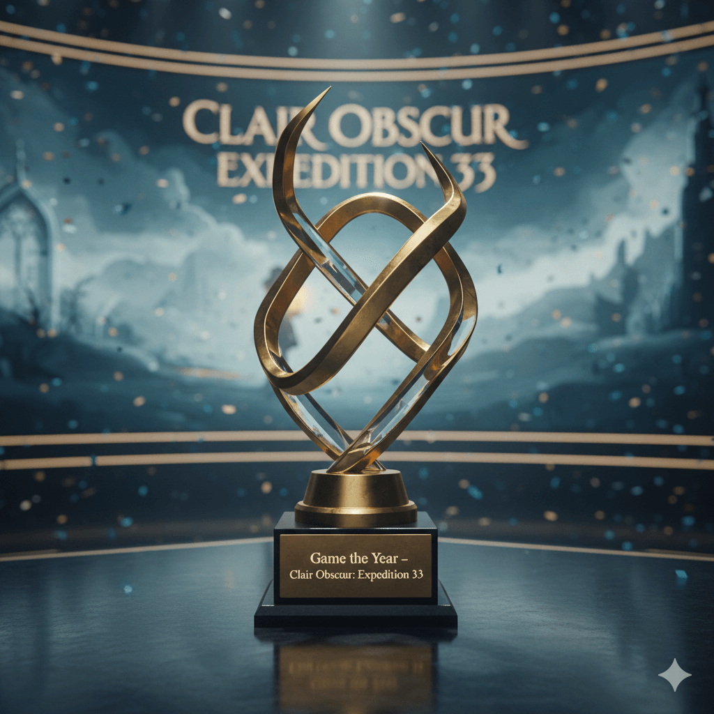 Game of the Year trophy with engraved winners name