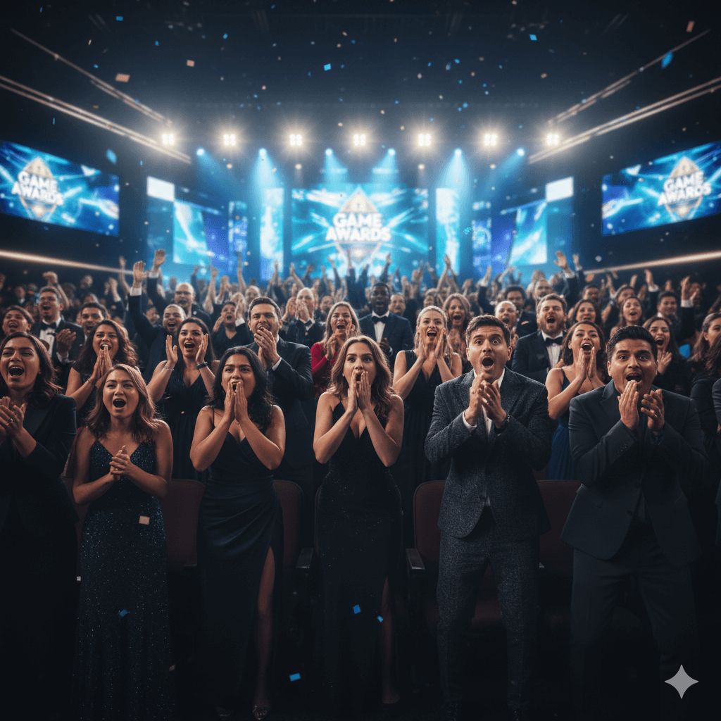 Crowd reaction to surprise winner announcement at The Game Awards 202